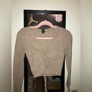 Brown crop top
